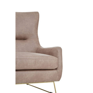 Henry Light Brown Faux Leather Armchair